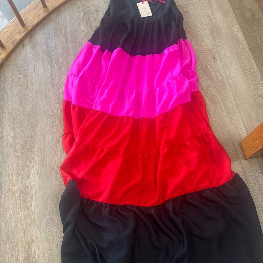 JB by Julie Brown Black Dress with Pink Accent